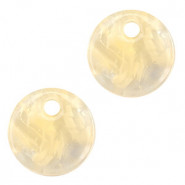 Colgante de resina 12mm - Beige arena transparente